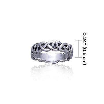 Celtic Knotwork Sterling Silver Ring TR375 - Jewelry